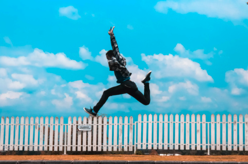 Person jumping